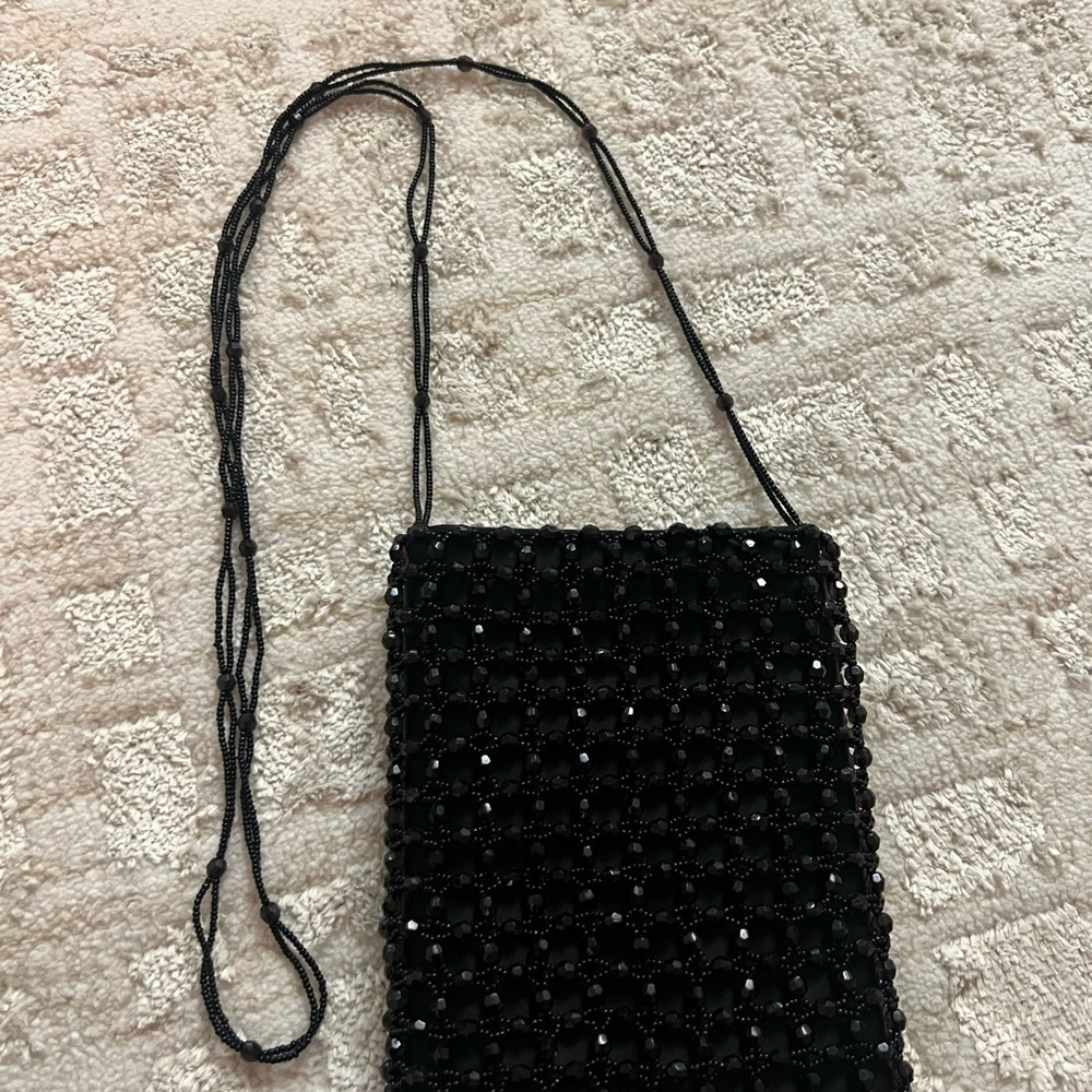 Black Beaded Evening Clutch